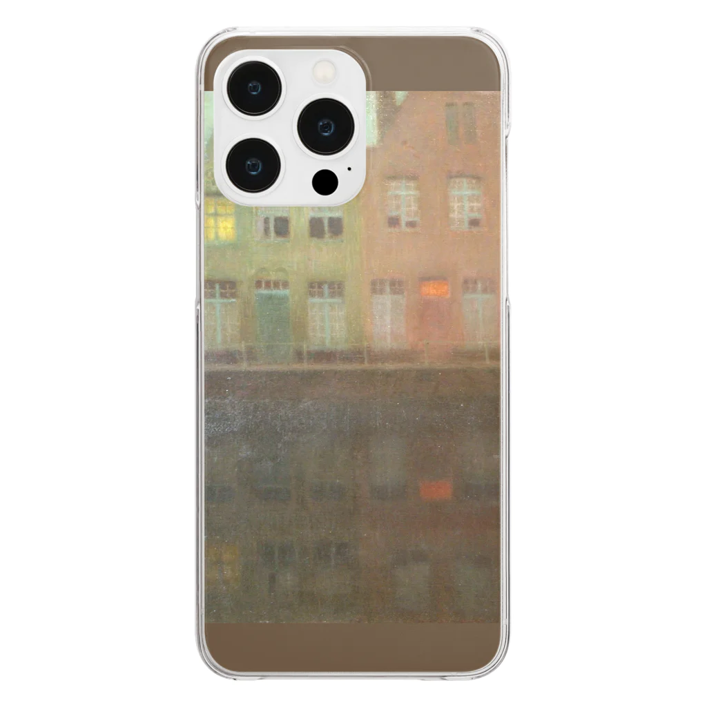 SONOTENI-ARTの020-002　アンリ・ル・シダネル　『岸壁』　クリア　スマホケース　iPhone 14ProMax/14Plus/13ProMax/12ProMax/11ProMax専用デザイン　CC5-2 Clear Smartphone Case