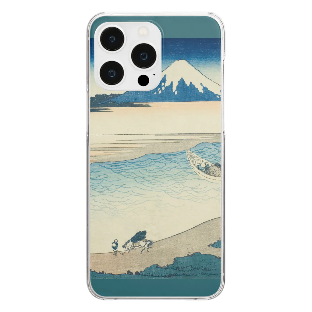 SONOTENI-ARTの003-006　葛飾北斎　『富嶽三十六景　武州玉川』　クリア　スマホケース　iPhone 14ProMax/14Plus/13ProMax/12ProMax/11ProMax専用デザイン　CC5-2 Clear Smartphone Case