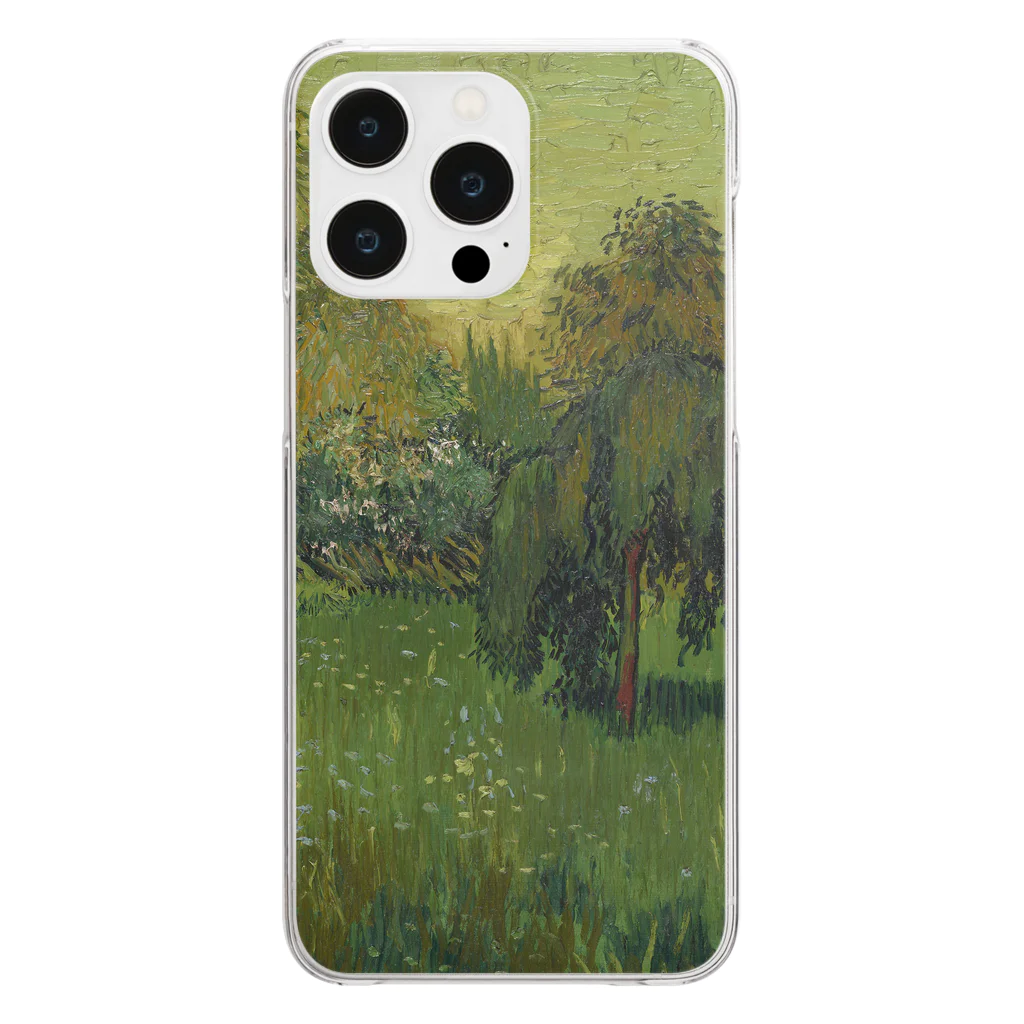 SONOTENI-ARTの005-021　ゴッホ　『詩人の庭』　クリア　スマホケース　iPhone 14ProMax/14Plus/13ProMax/12ProMax/11ProMax専用デザイン　CC5-2 Clear Smartphone Case