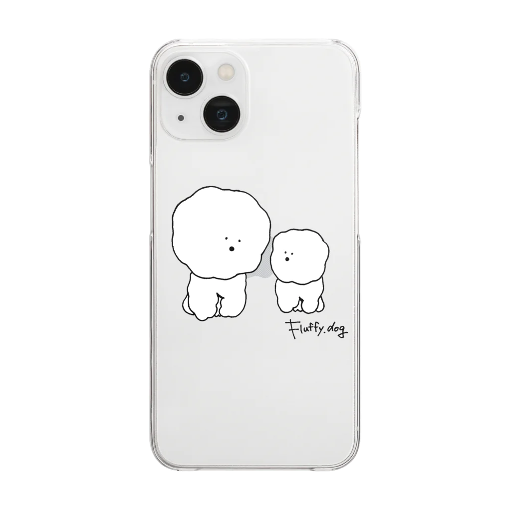 fluffy.dogのもふもふ Clear Smartphone Case
