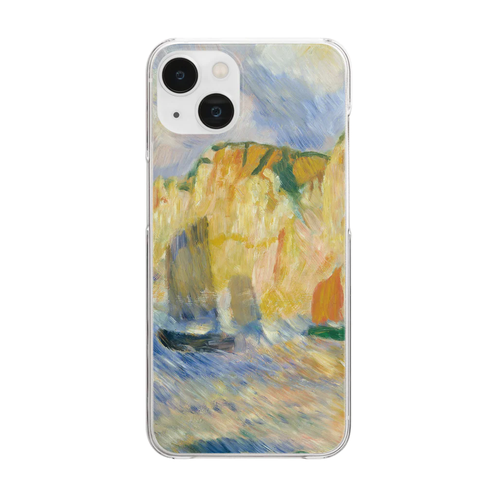 SONOTENI-ARTの016-009　ルノワール　『海と崖』　クリア　スマホケース　iPhone 14/14Pro/13/13Pro/12/12Pro/11専用デザイン　CC5-1 Clear Smartphone Case