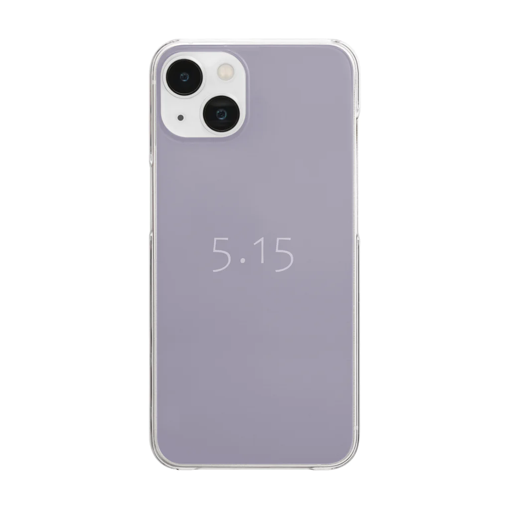 「Birth Day Colors」バースデーカラーの専門店の5月15日の誕生色「ラベンダー・グレー」 Clear Smartphone Case