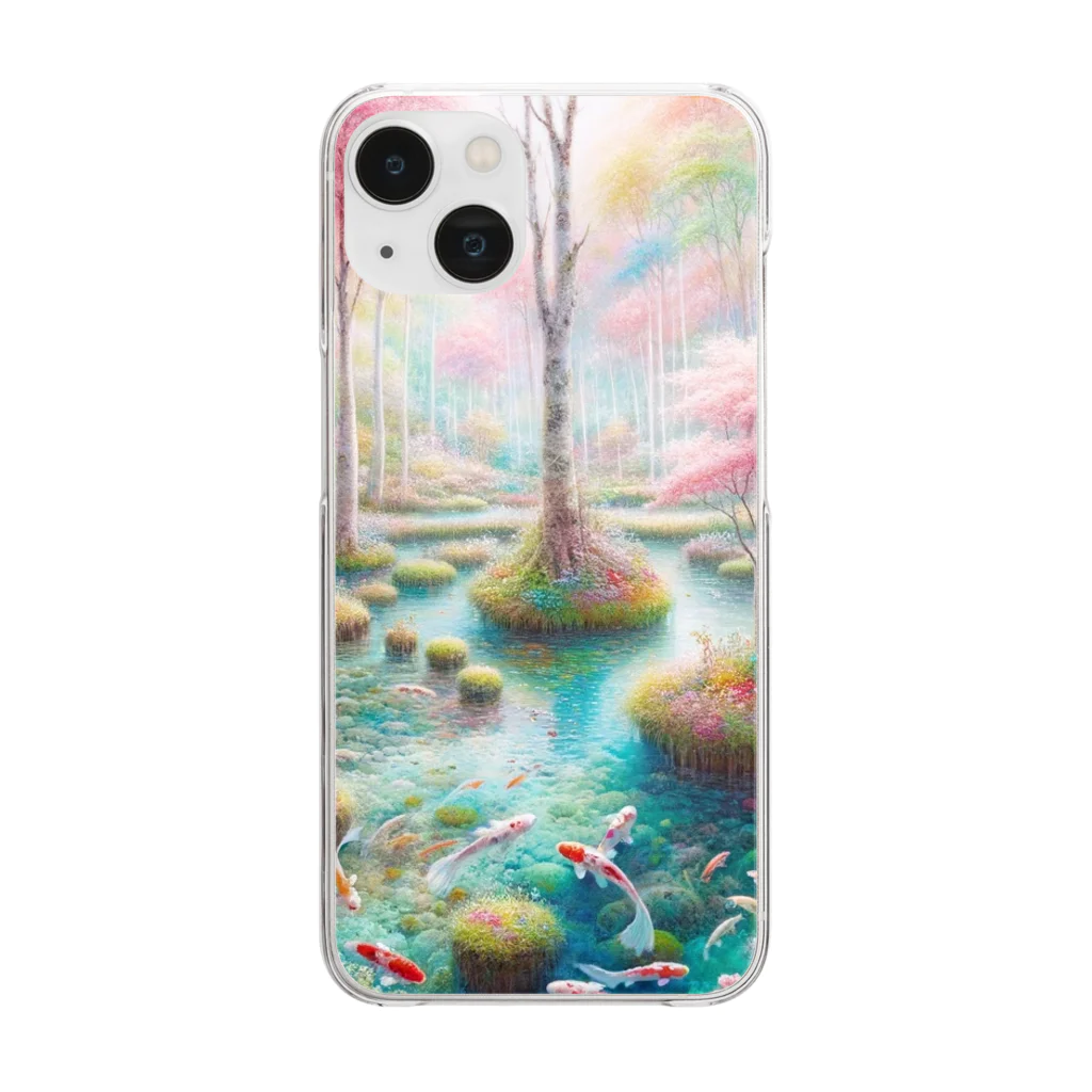 koro-sukeの桜の幻想世界 Clear Smartphone Case