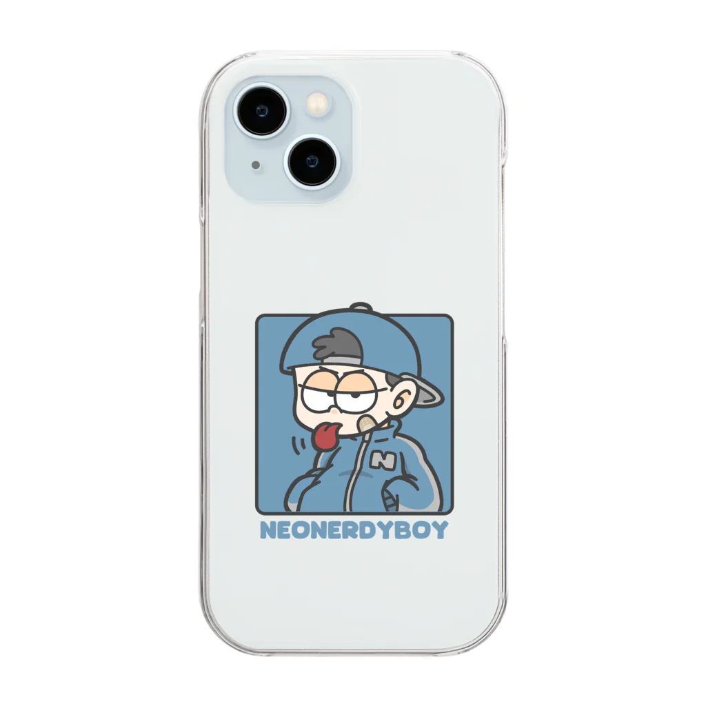 【Maison Clair】リップグロス収納できる iPhone スマホケース ベーっ / NEONERDYBOY ( neonerdyboy )のクリアスマホケース