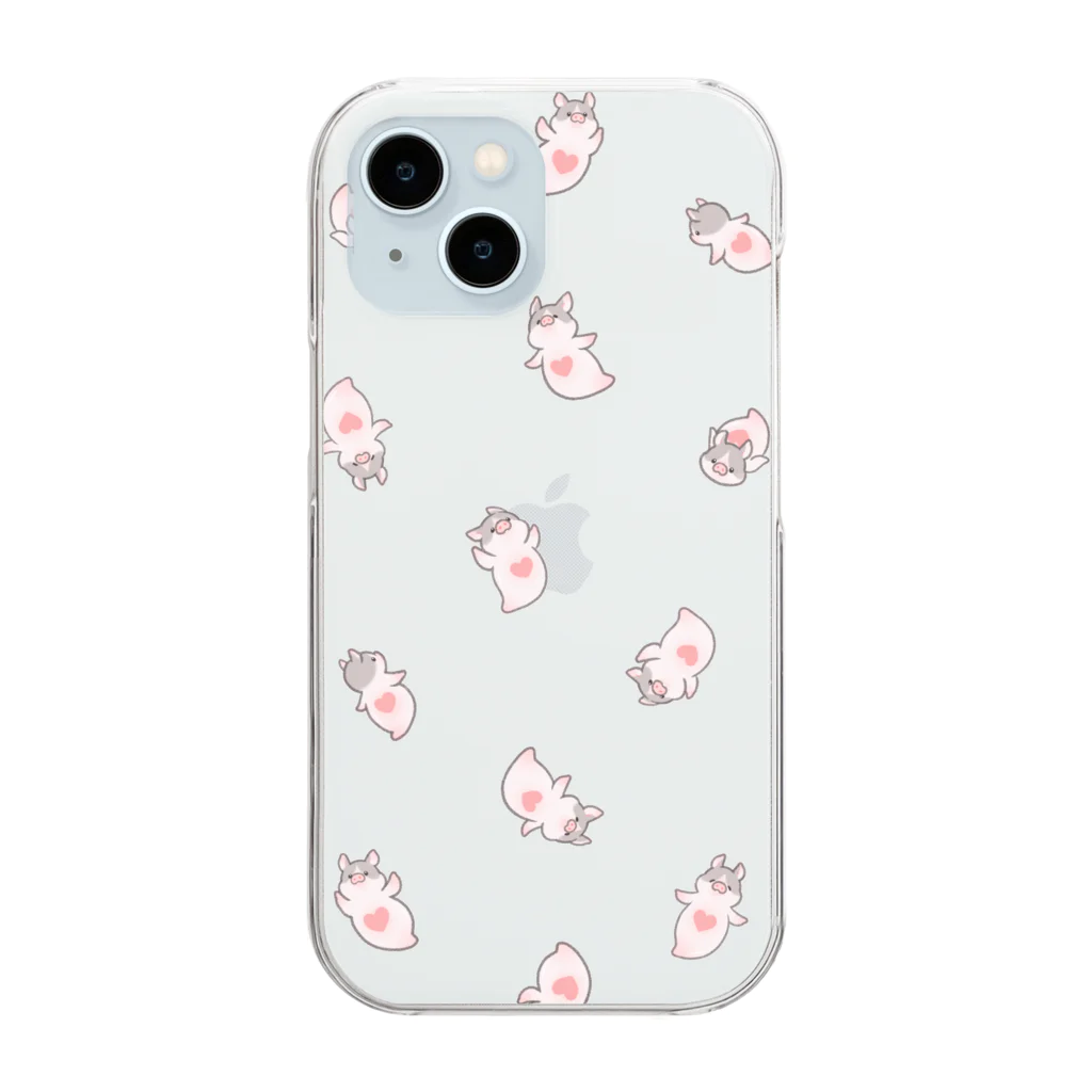 しらたまちゃんSHOPu〜🐽のミニブタオネ（シンプルバージョン） Clear Smartphone Case