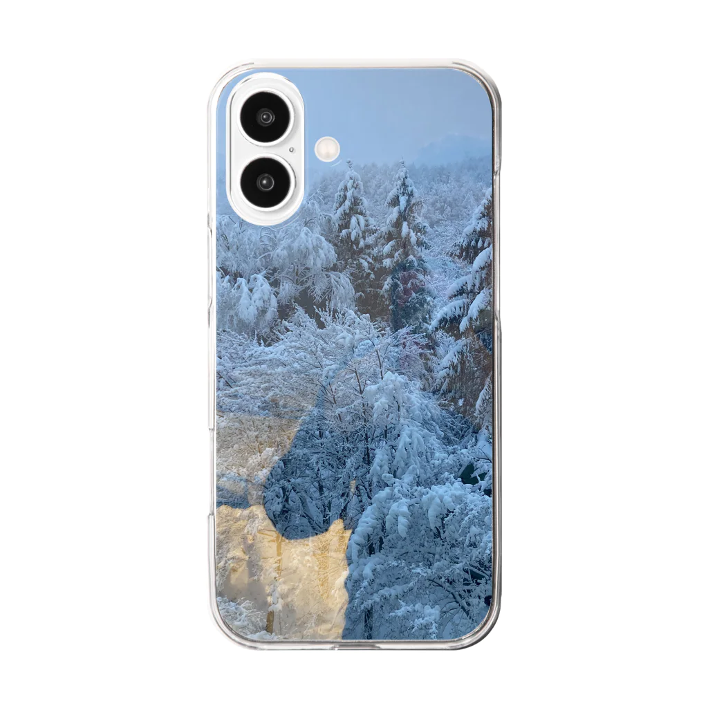 サイコパス☆ズヤカ杉山の雪林 Clear Smartphone Case
