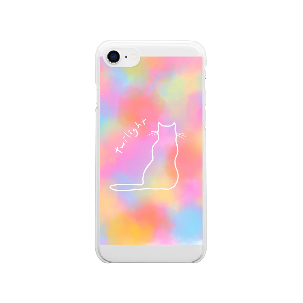 piccolo-のパステルキャット Clear Smartphone Case