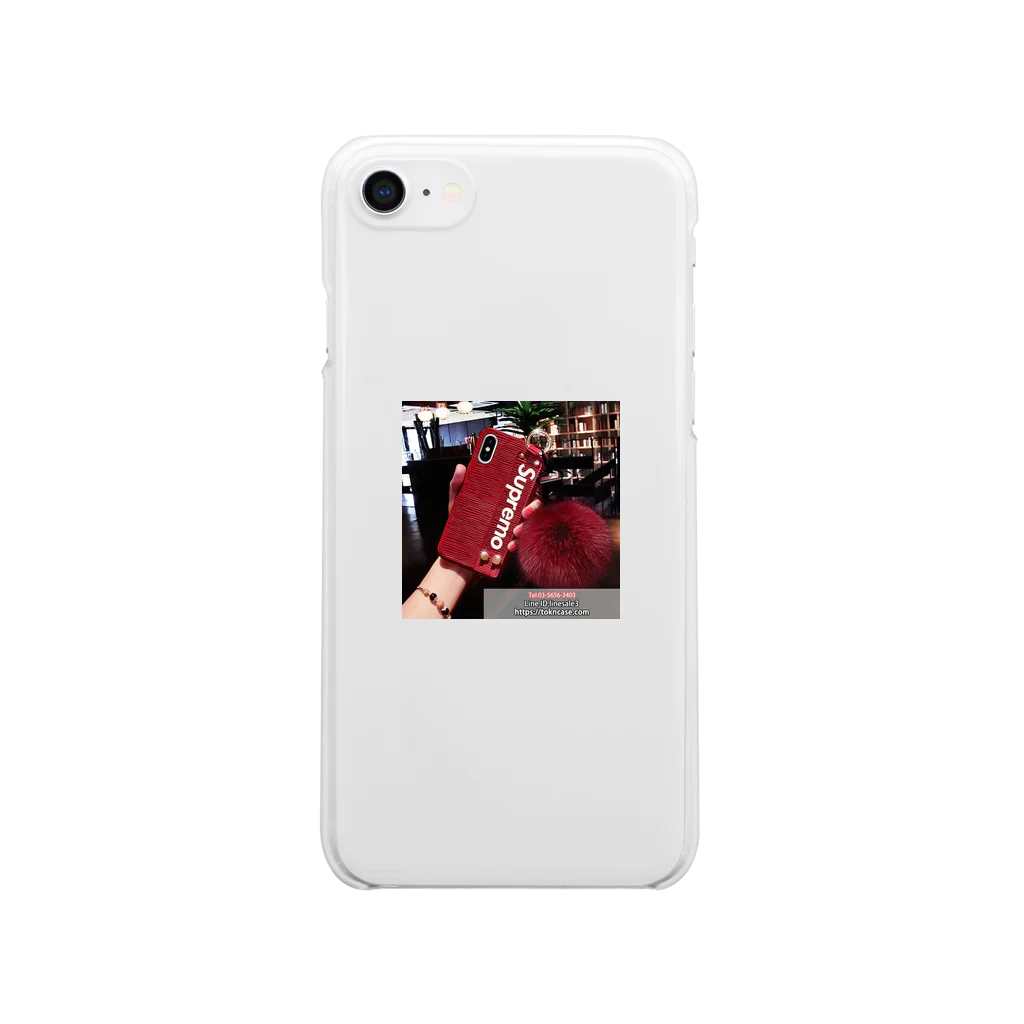 tokncaseスマホケース・携帯カバー専門店のかわいい iphoneケース ボンボン付き ハンドベルト Clear Smartphone Case