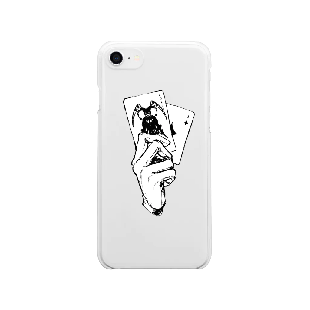 百々田のトランプおてて Clear Smartphone Case