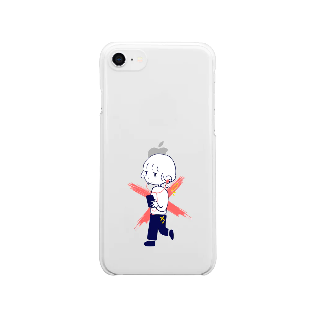 すまほの名前募集中スマホケース(バッテン入り) Clear Smartphone Case