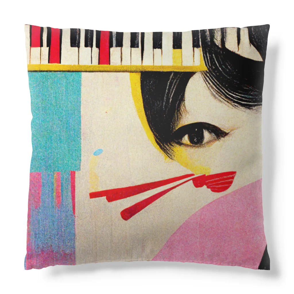 ミネムラコーヒーのゴルフクラブでピアノを叩き壊す主婦 Cushion