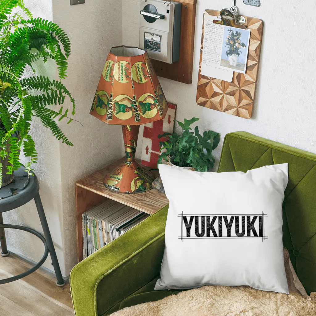 ゆきゆきストアのリバーシブル ロゴ クッション Cushion