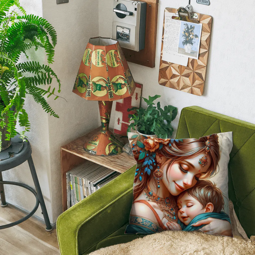 伏鬼洋服店の母から子への慈愛 Cushion