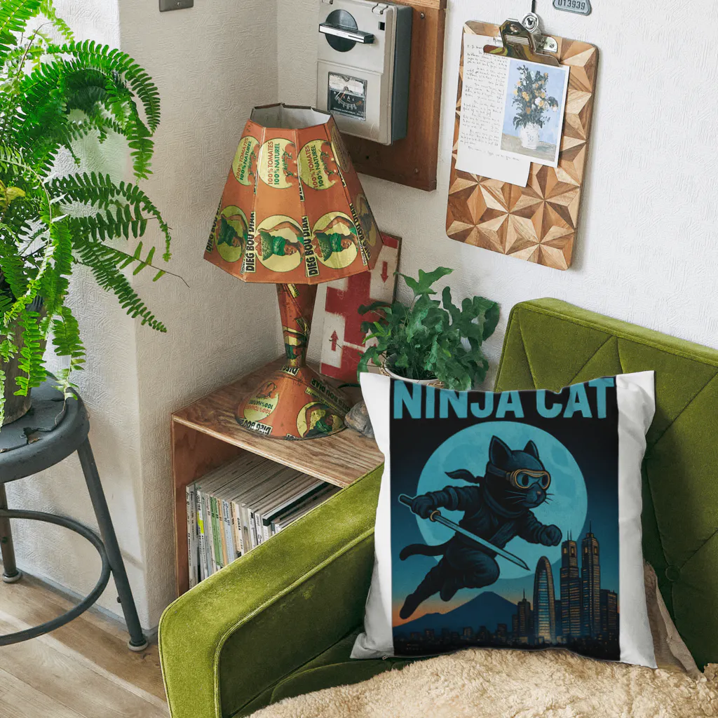 Atena-DesighnのNINJA CAT（1）忍者猫 Cushion