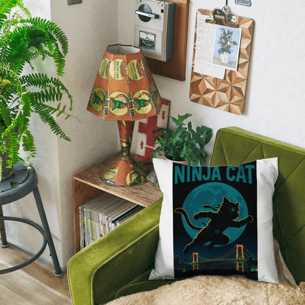 Atena-DesighnのNINJA CAT（2）忍者猫 Cushion