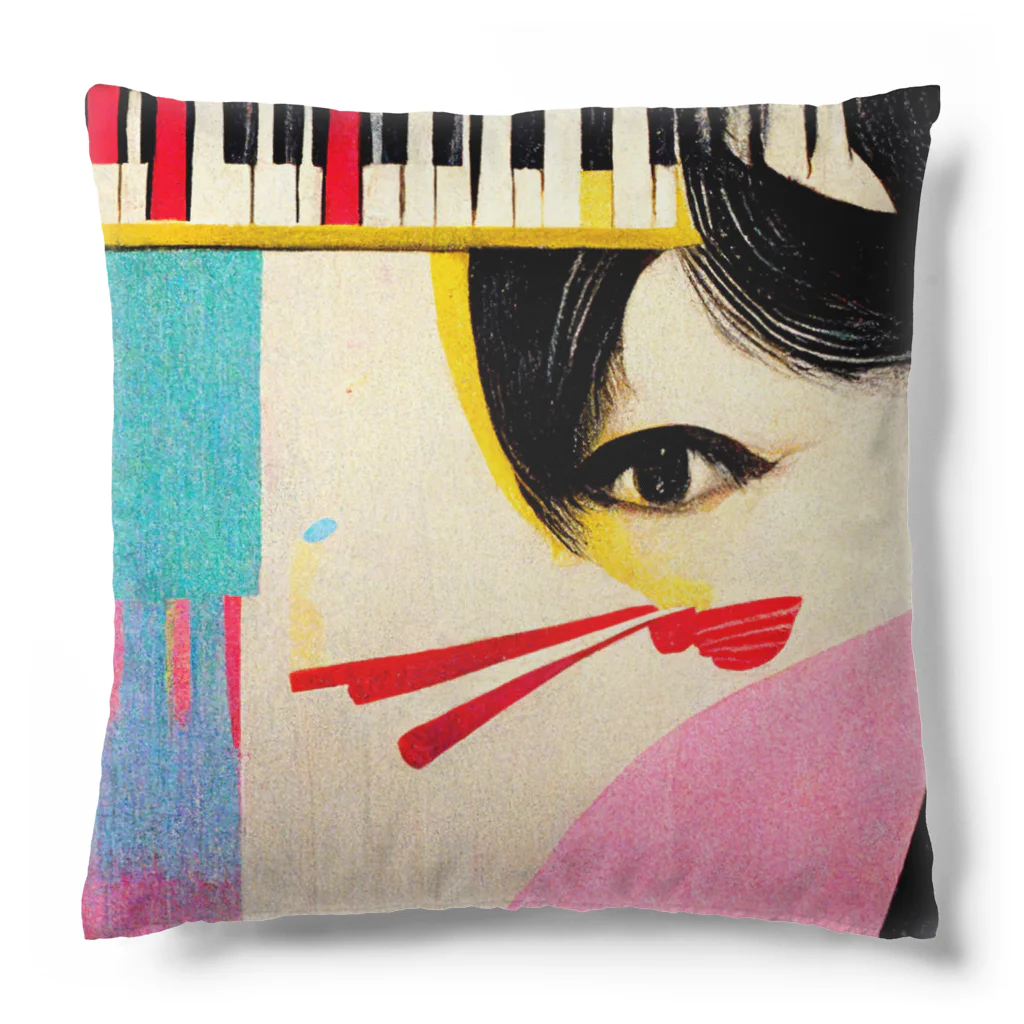 ミネムラコーヒーのゴルフクラブでピアノを叩き壊す主婦 Cushion