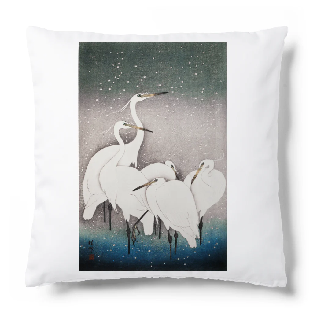 小原古邨 雪中群鷺（白鷺の群れ）日本のアートTシャツ＆グッズ