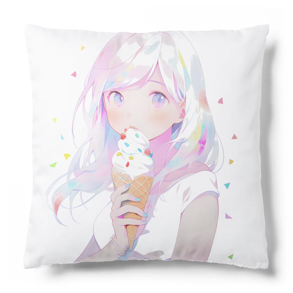 ヤバいTシャツ屋しゃんの暑い夏はアイスだ007 Cushion