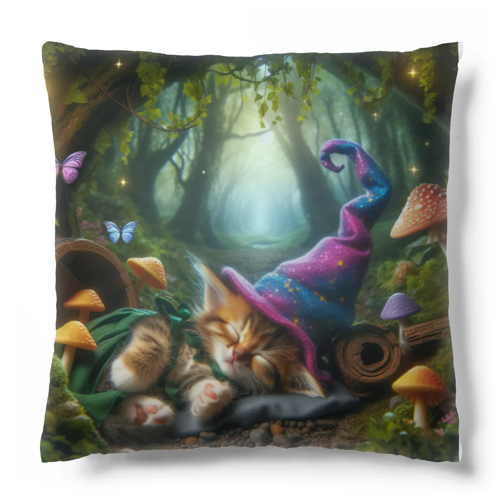３月ドラゴンの魔法使いの居眠り子猫 Cushion