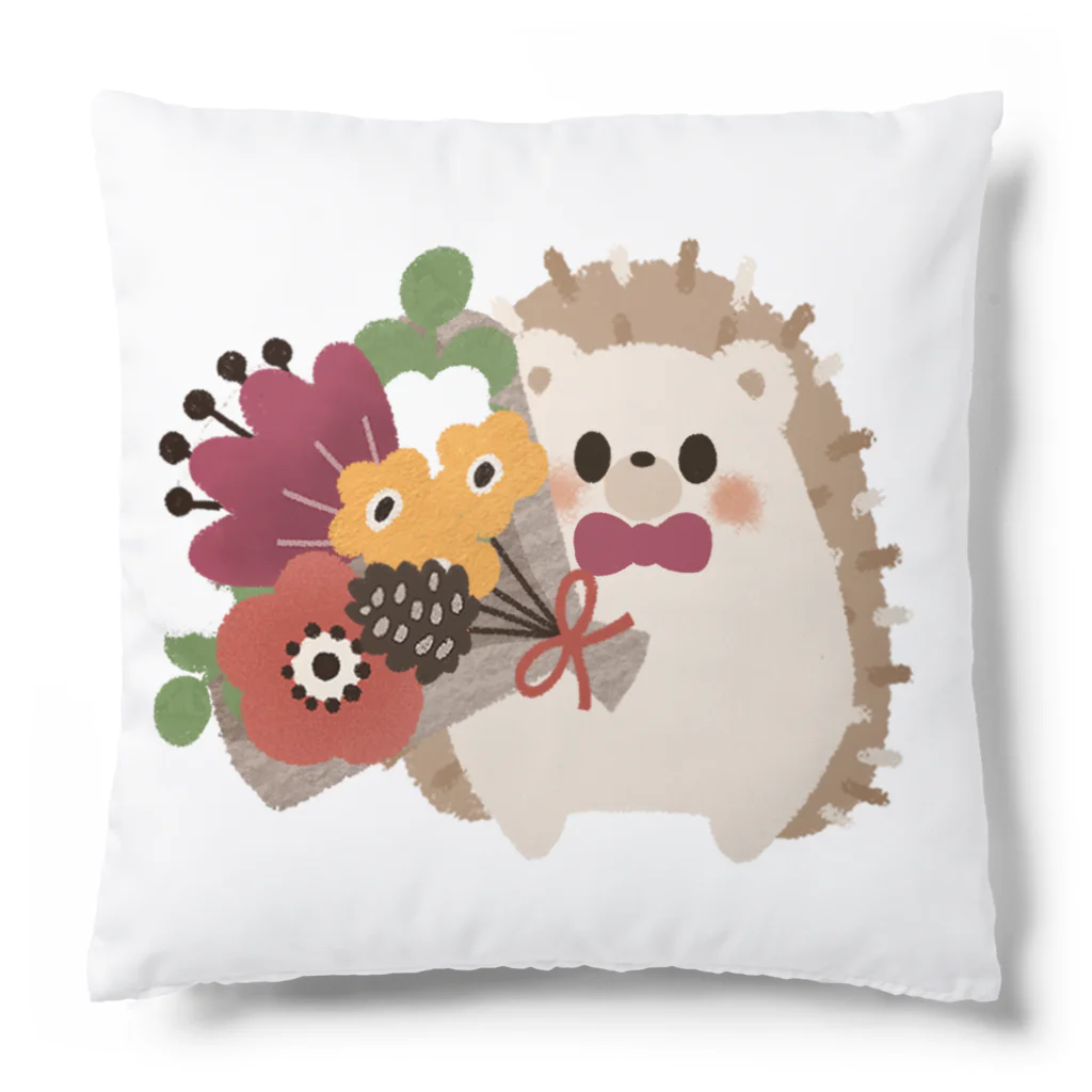 NAKAYUKA Online shopのハリネズミ&ブーケ Cushion