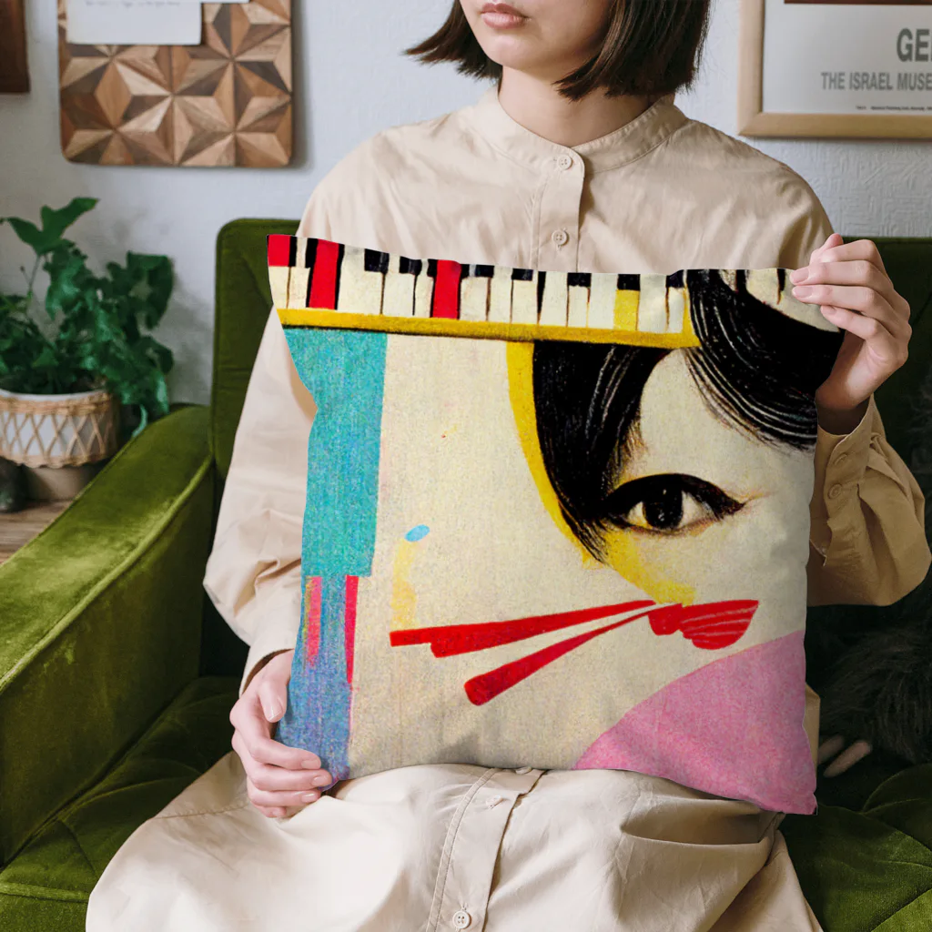 ミネムラコーヒーのゴルフクラブでピアノを叩き壊す主婦 Cushion