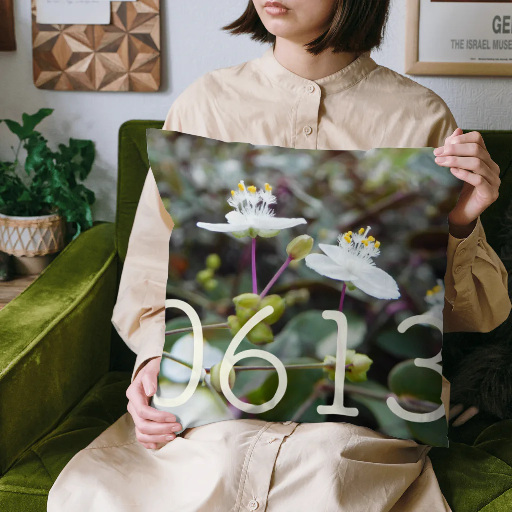 ς ua· Birthday flowerの6月13日 ブライダルベール Cushion