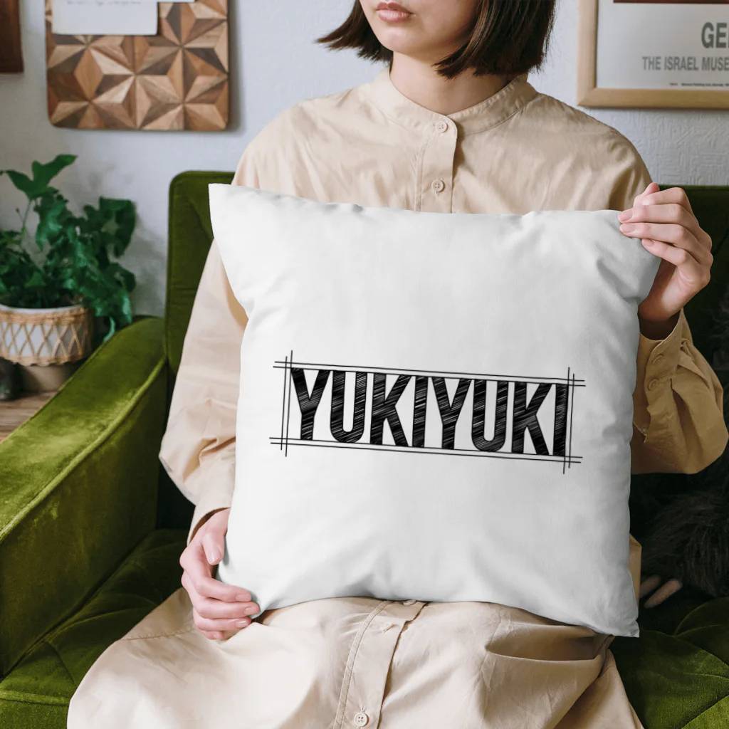 ゆきゆきストアのリバーシブル ロゴ クッション Cushion
