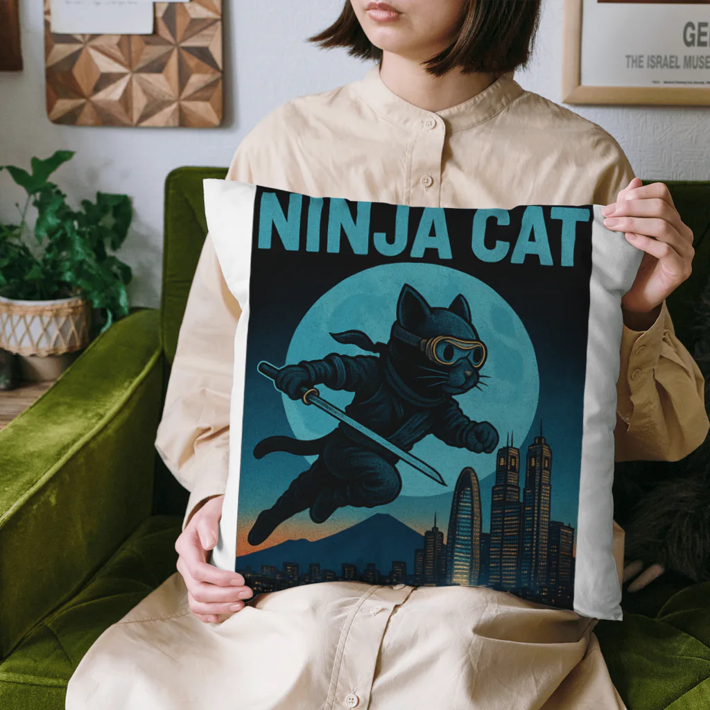 Atena-DesighnのNINJA CAT（1）忍者猫 Cushion