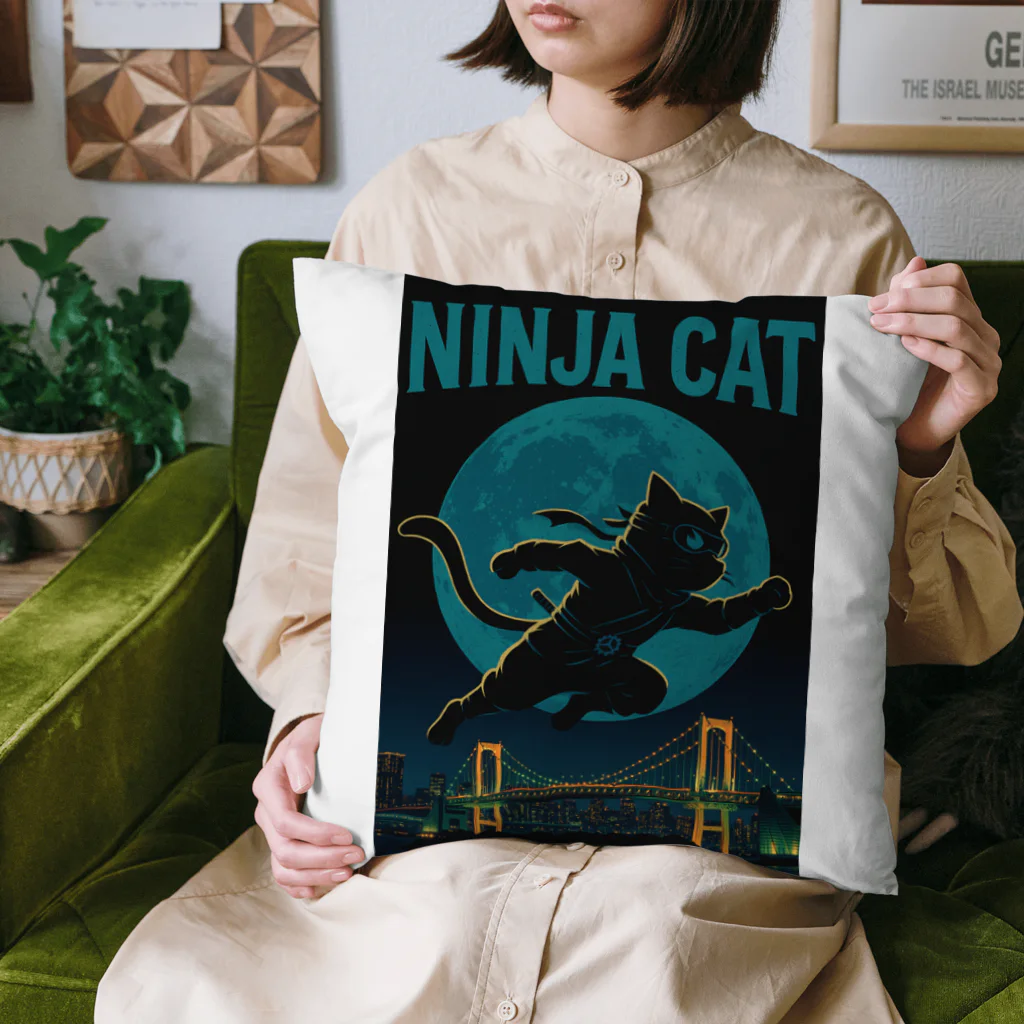 Atena-DesighnのNINJA CAT（2）忍者猫 Cushion