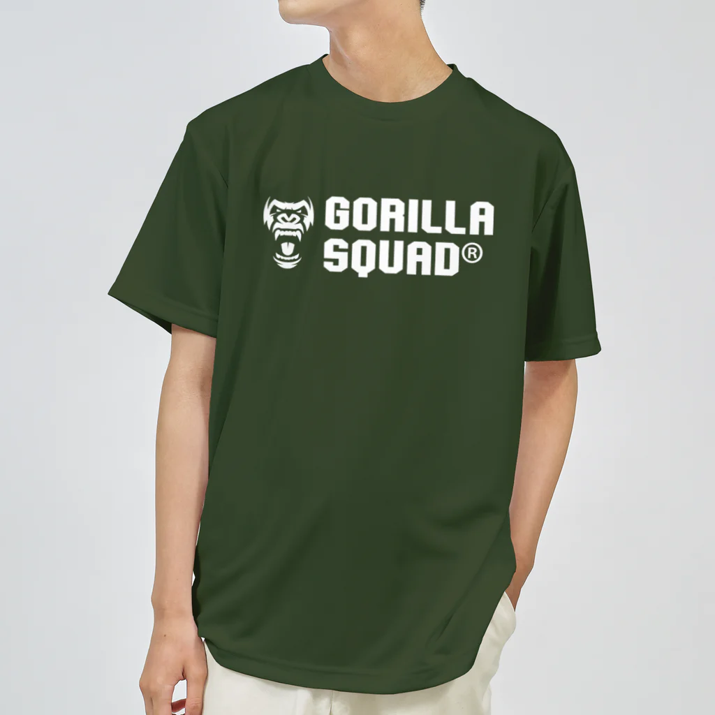 GORILLA SQUAD 公式グッズショップのGORILLA SQUAD ロゴ白 Dry T-Shirt