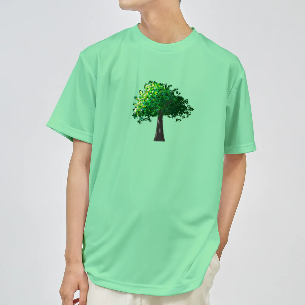 気まぐれ三毛猫の木漏れ日の木 Dry T-Shirt