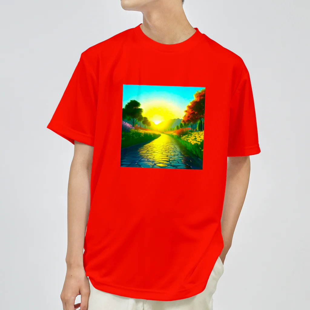 million-mindの雨に濡れた石畳 Dry T-Shirt