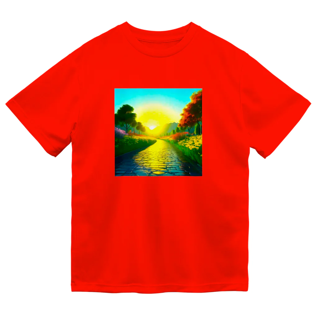 million-mindの雨に濡れた石畳 Dry T-Shirt