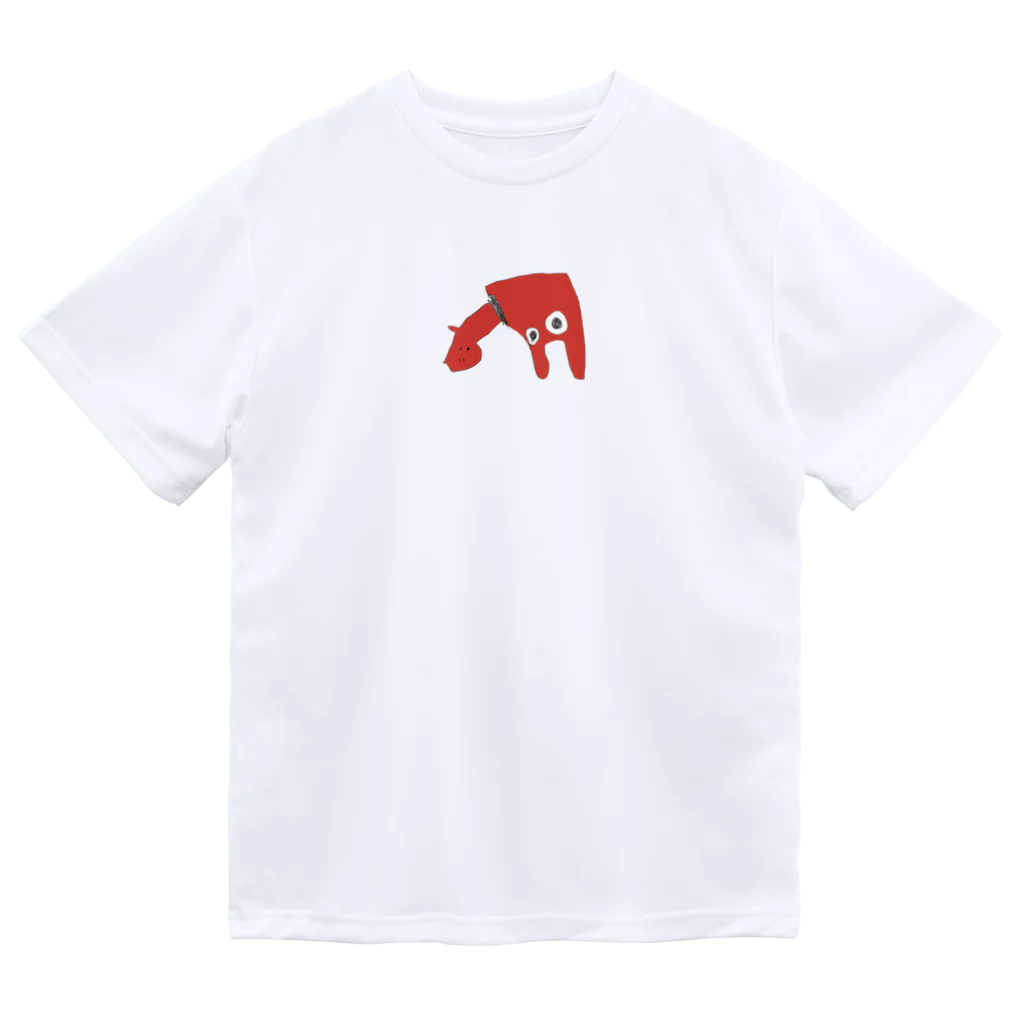 もじゃもじゃの赤いウシ Dry T-Shirt