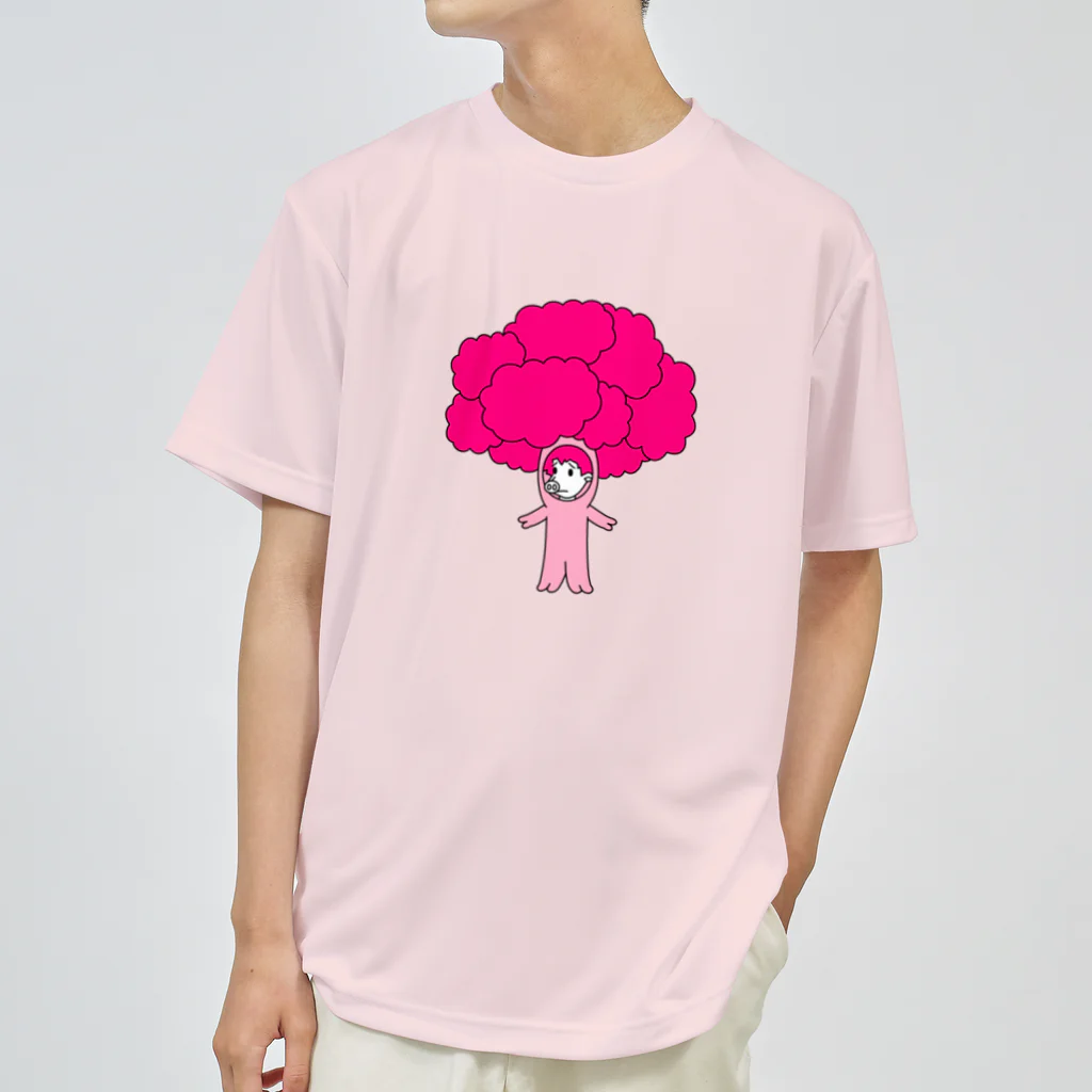 豚人イラストのパンダ武島の豚菜類！ロース・ピンク・ピッグカリフラワー！！ Dry T-Shirt