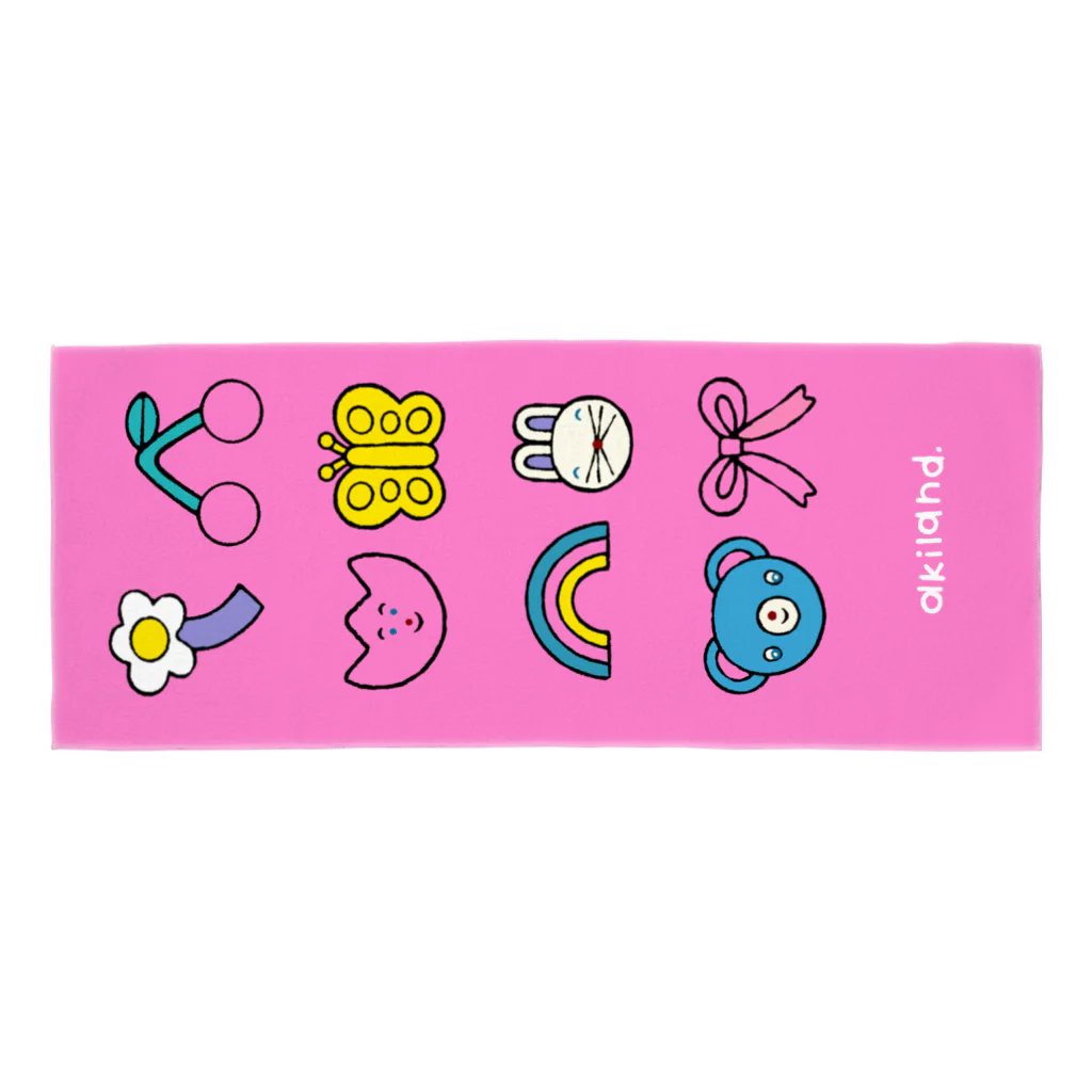 (非売品)inゼリーサイン付きタオル 当選品 akiland pink / あきらんど ( akilandillustration )のフェイス