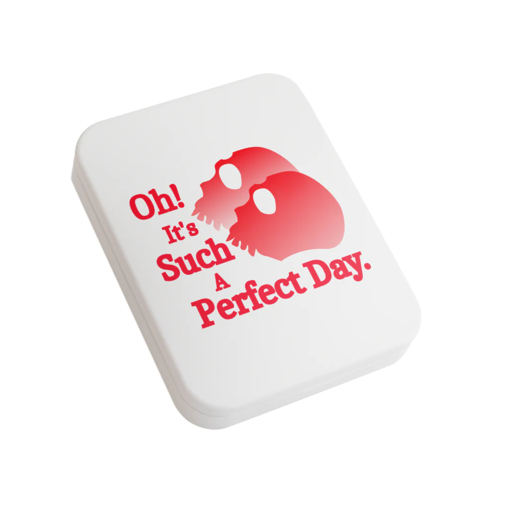 『Nothing Is Real』-- IN SUZURIのOh! It's Such A Perfectday.（赤） Flat Tin Case
