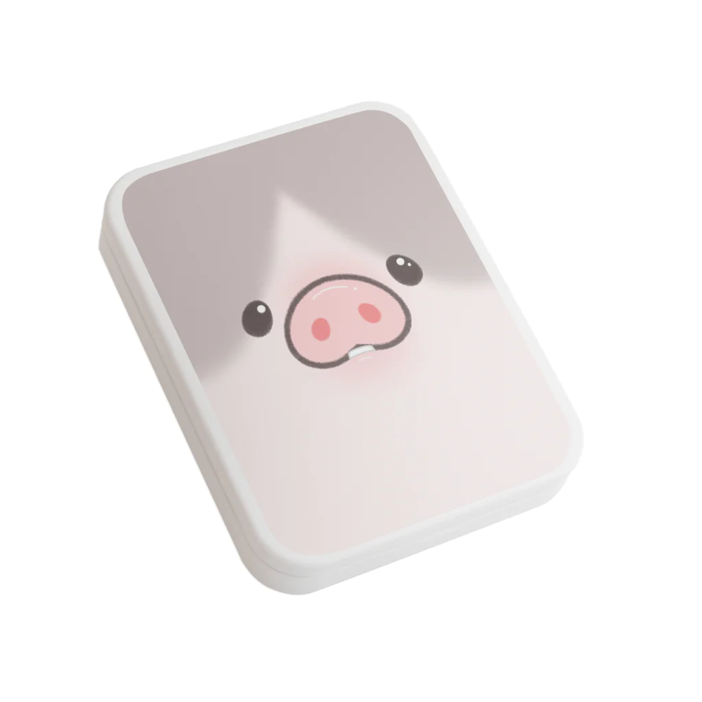 しらたまちゃんSHOPu〜🐽のお顔ドアップ Flat Tin Case