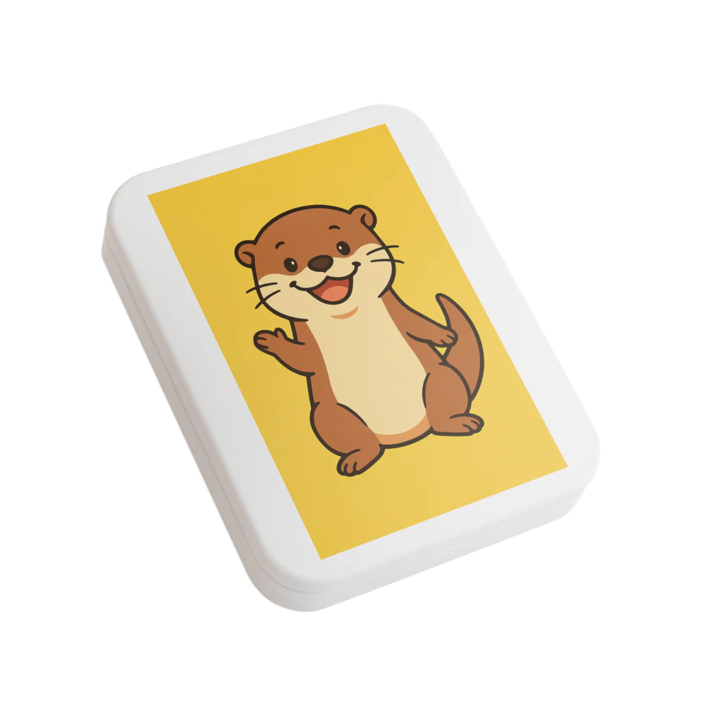 アニマル大集合のゆるかわうそ Flat Tin Case