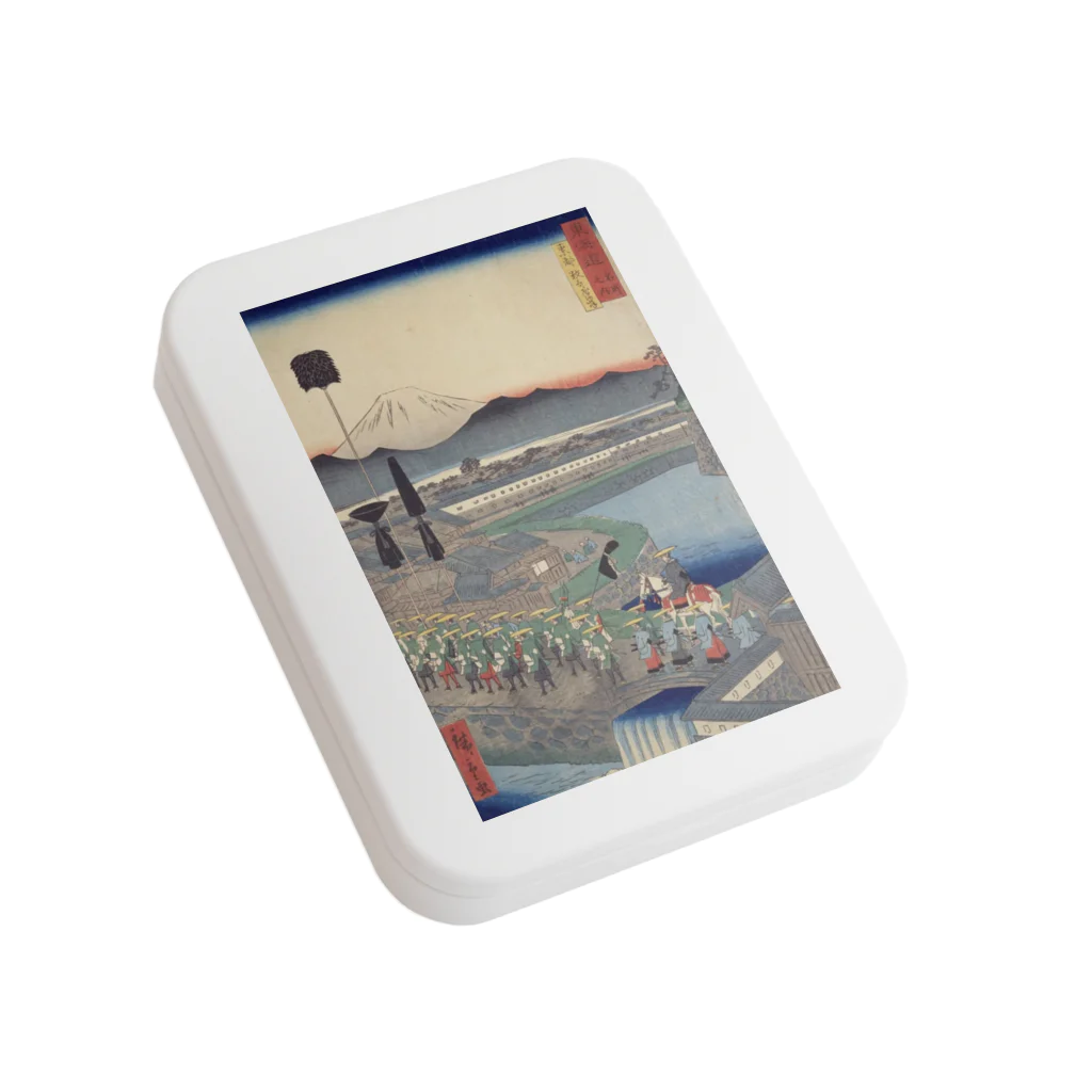 K-SHIKI_Japanesethingsの東海道名所風景(Famous Places along the Tokaido) Flat Tin Case