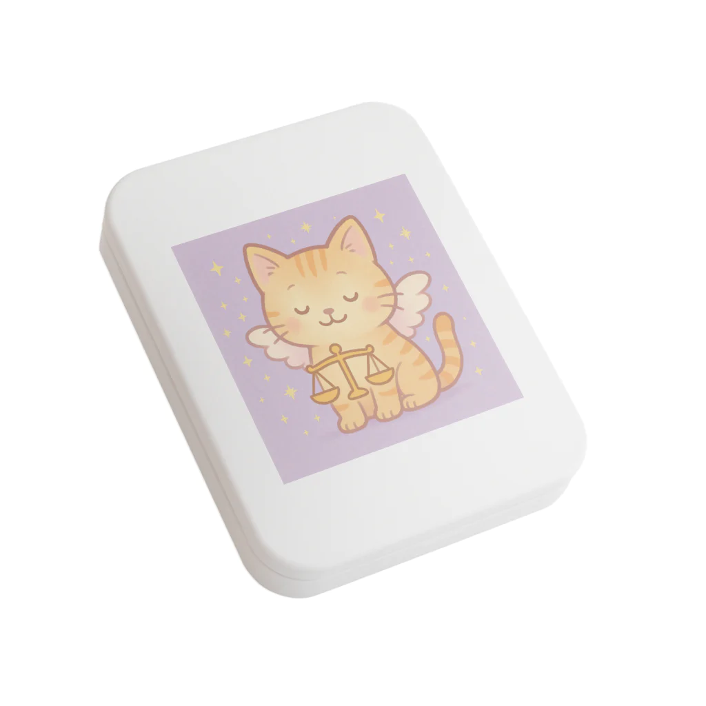 12星座のやさしいひかりのLunaLibra（ルナリブラ） 〜天秤の天使ねこ〜 Flat Tin Case