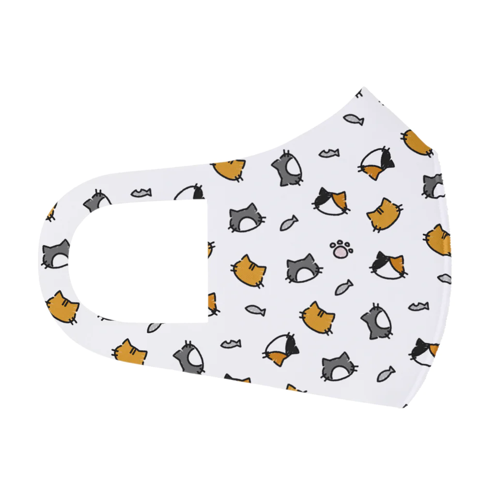 Pのねこがいっぱい Face Mask