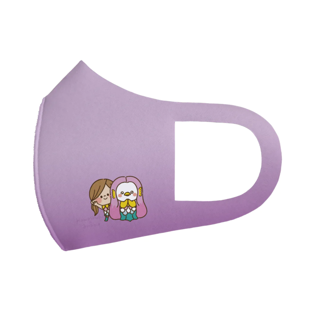 アグリム@かわ主婦スタンプ制作中の かわいい主婦の1日×アマビエ様 Face Mask