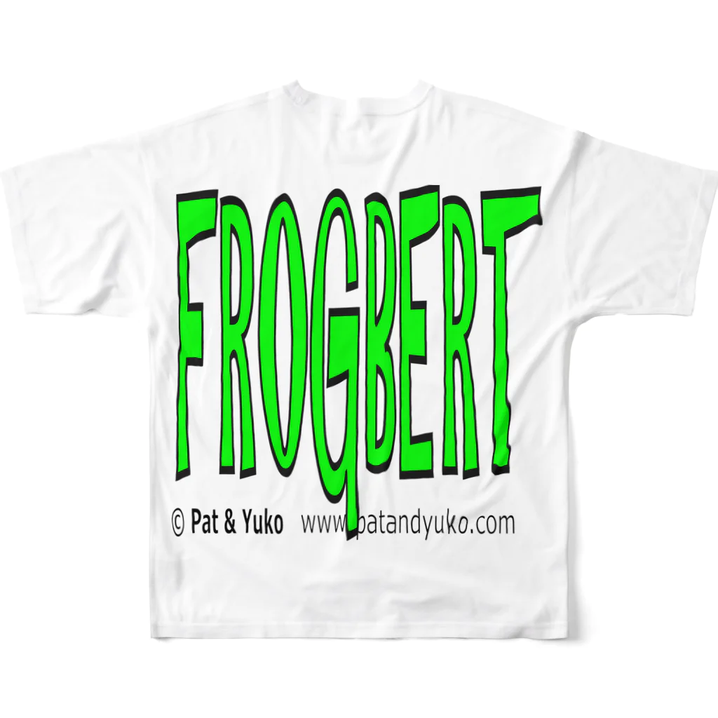 Pat's Worksのフロッグバートの「かえる帰り」 All-Over Print T-Shirt :back