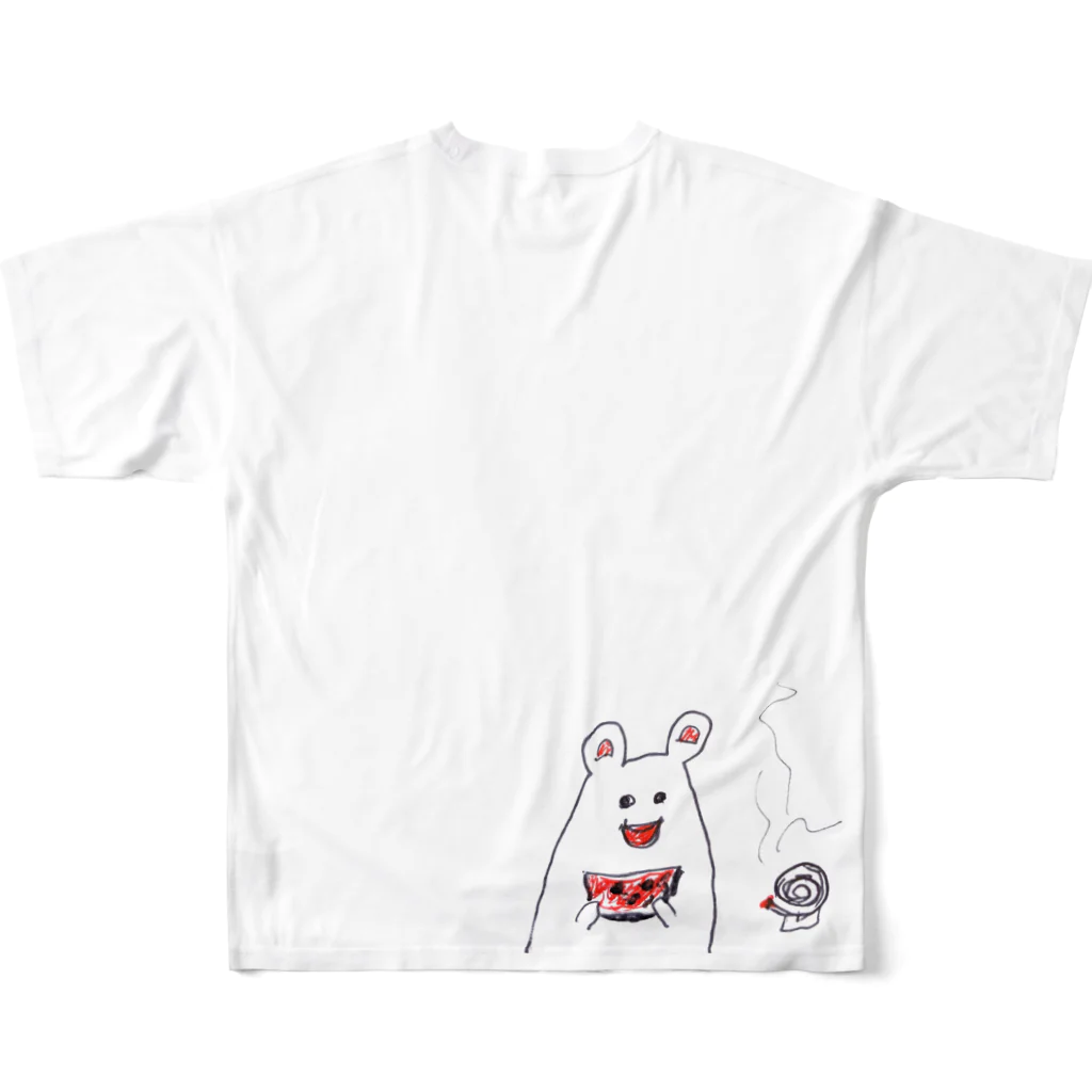 okazuの血眼カエルくま All-Over Print T-Shirt :back