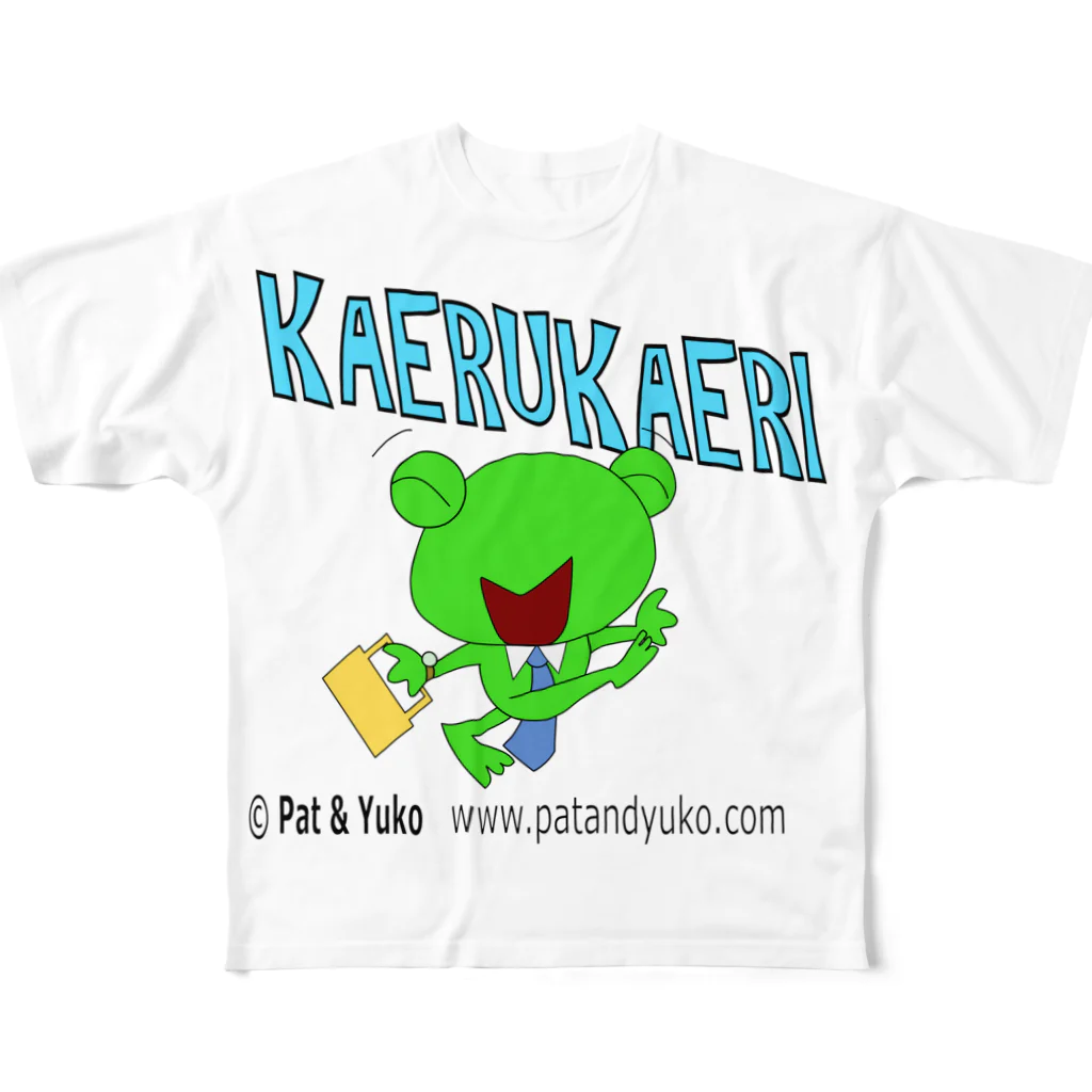 Pat's Worksのフロッグバートの「かえる帰り」 All-Over Print T-Shirt