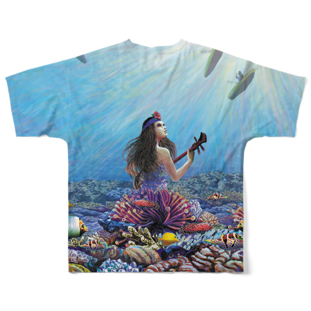 TOYOGON沖縄の琉球人魚FGTシャツ All-Over Print T-Shirt :back
