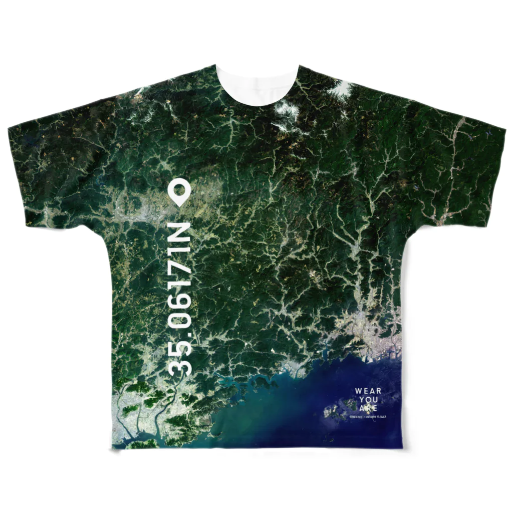WEAR YOU AREの岡山県 津山市 Tシャツ 両面 All-Over Print T-Shirt