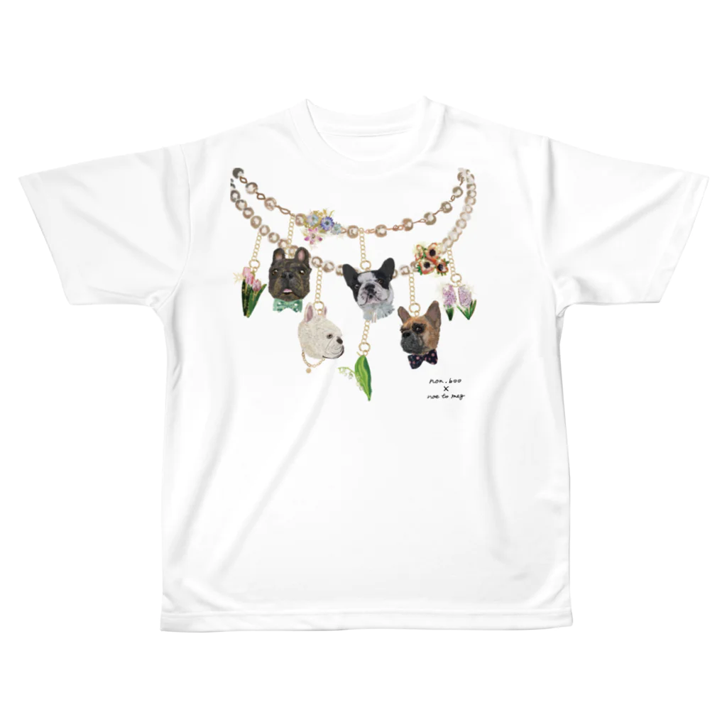 noe_to_meg (ノエとめぐ)の2022春フレブル服non.booコラボ【フレブル×花チャーム】 All-Over Print T-Shirt