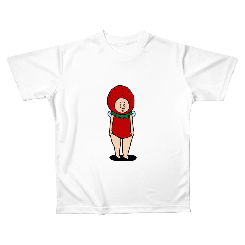 【Yuwiiの店】ゆぅぅぃーのいちごの妖精さん　ひとり All-Over Print T-Shirt